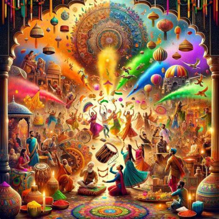 A Tapestry Of Hues And Cultural Treasures