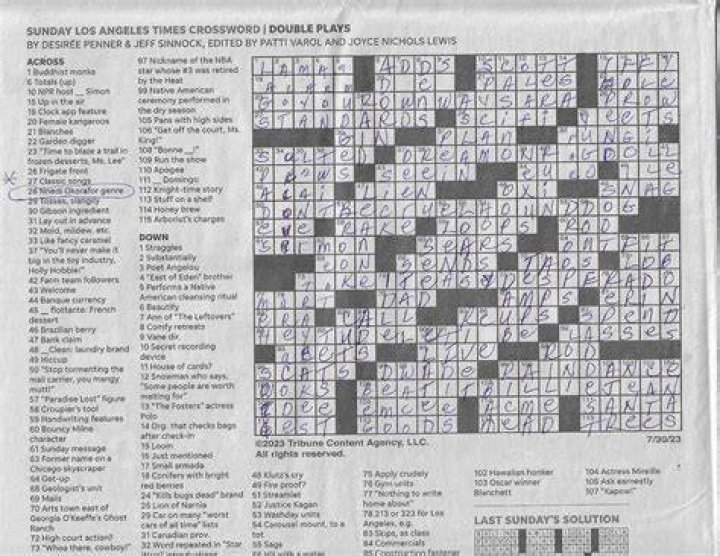 Actress Mireille Crossword Clue LA Times