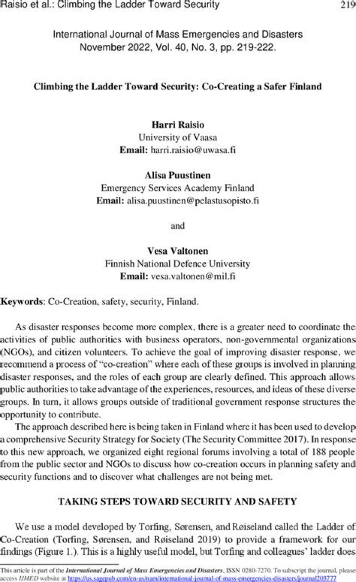 Discoveries And Insights For A Safer Finland