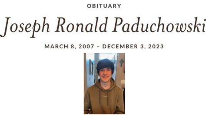 Joseph Paduchowski A 16 Year Old Michigan